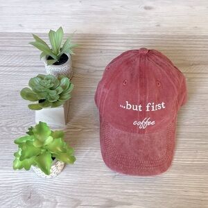 CC but first coffee adjustable hat OS NWT